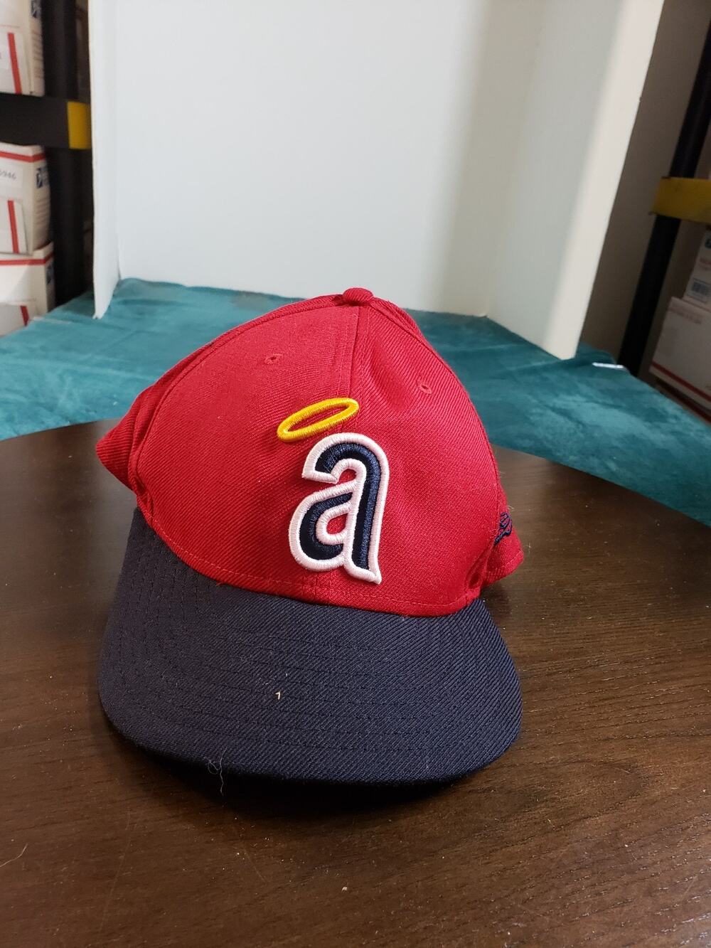 California Angels Hat Cap Size 7 1/4 Mens Red New Era Fitted Baseball MiLB